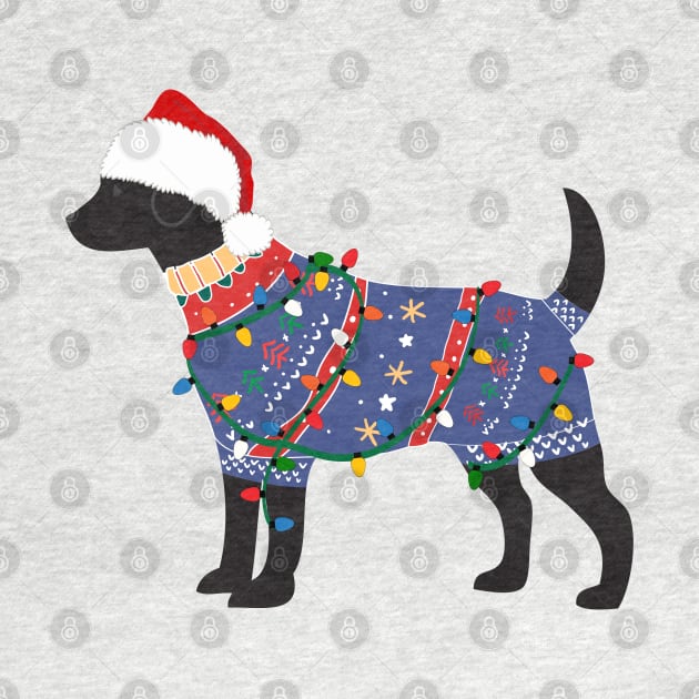 Black Lab Ugly Christmas Sweater by emrdesigns